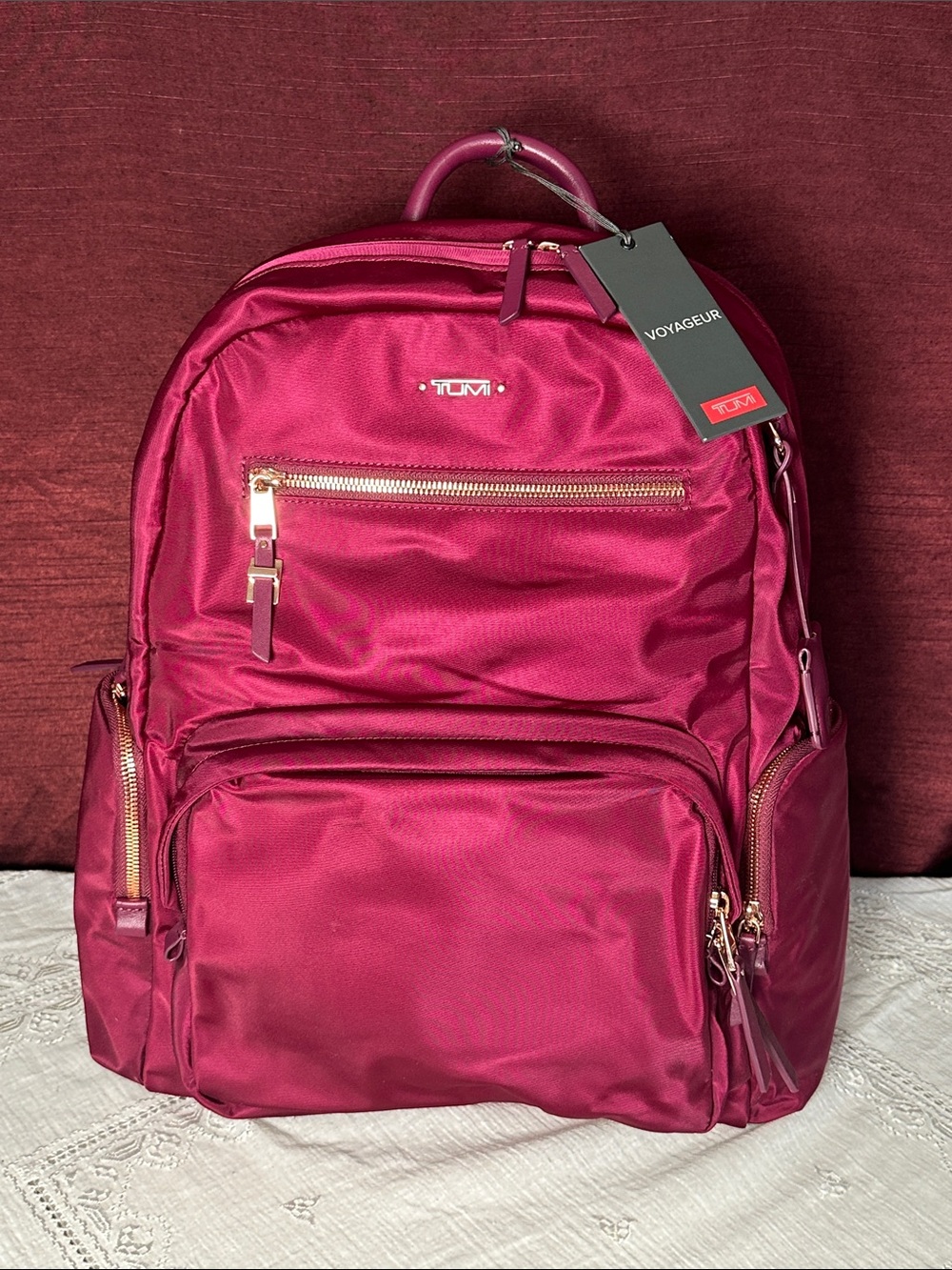 TUMI Voyageur Carson Backpack • Berry • NWT 🍷✨